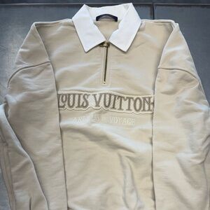 Louis Vuitton Beige Zip-Up Men's Sweater